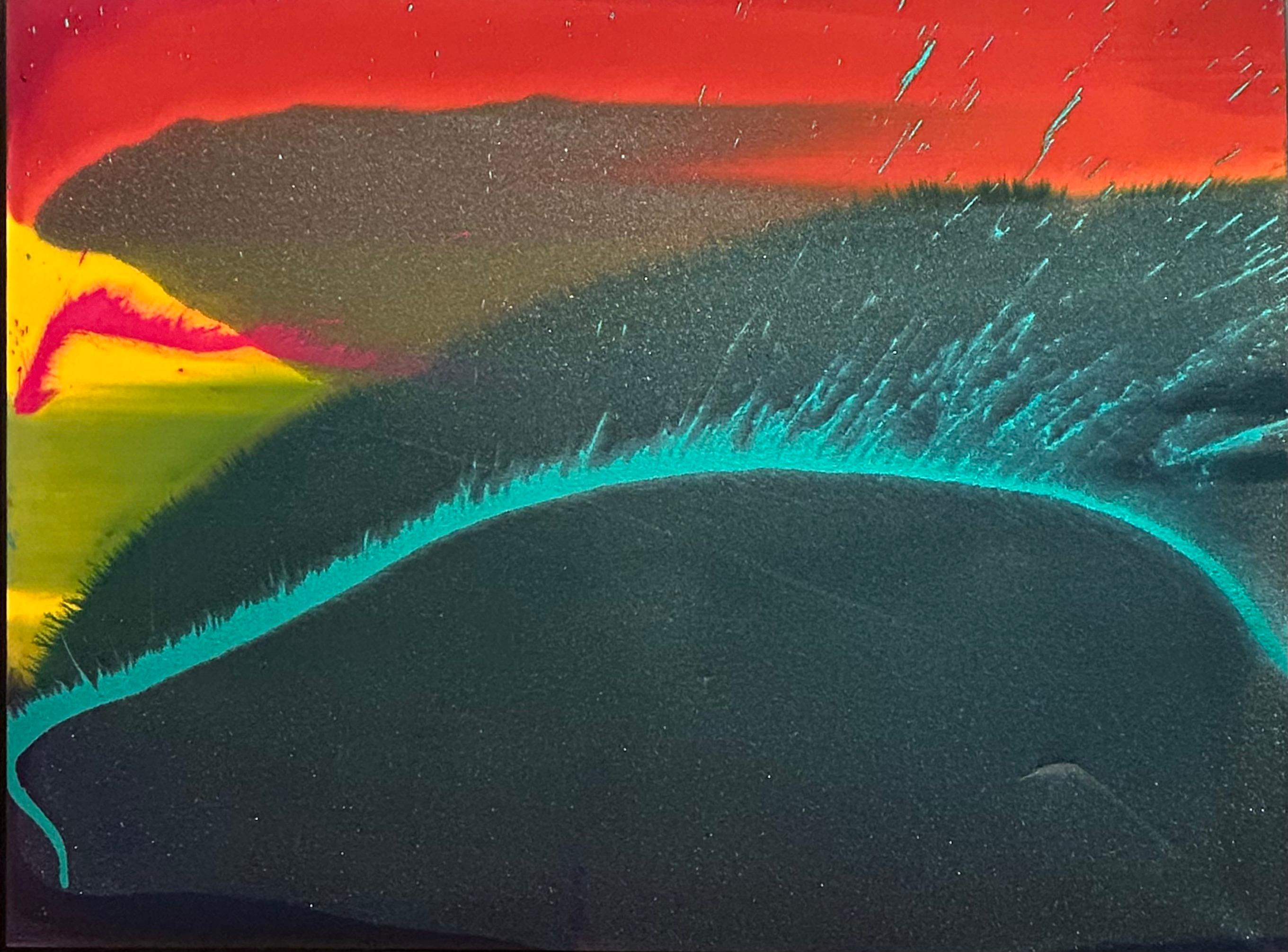 Nancy Pantirer Abstract Painting – Zeitgenössische abstrakte Eisenglimmer-Malerei