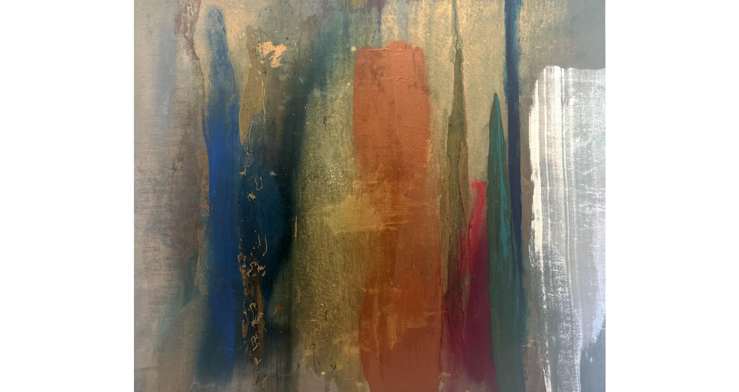 Nancy Pantirer Abstract Painting – Couch Piece: Zeitgenössisches abstraktes Acrylgemälde
