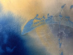 Spirit: Blue and Yellow Abstract Oil Painting on Canvas