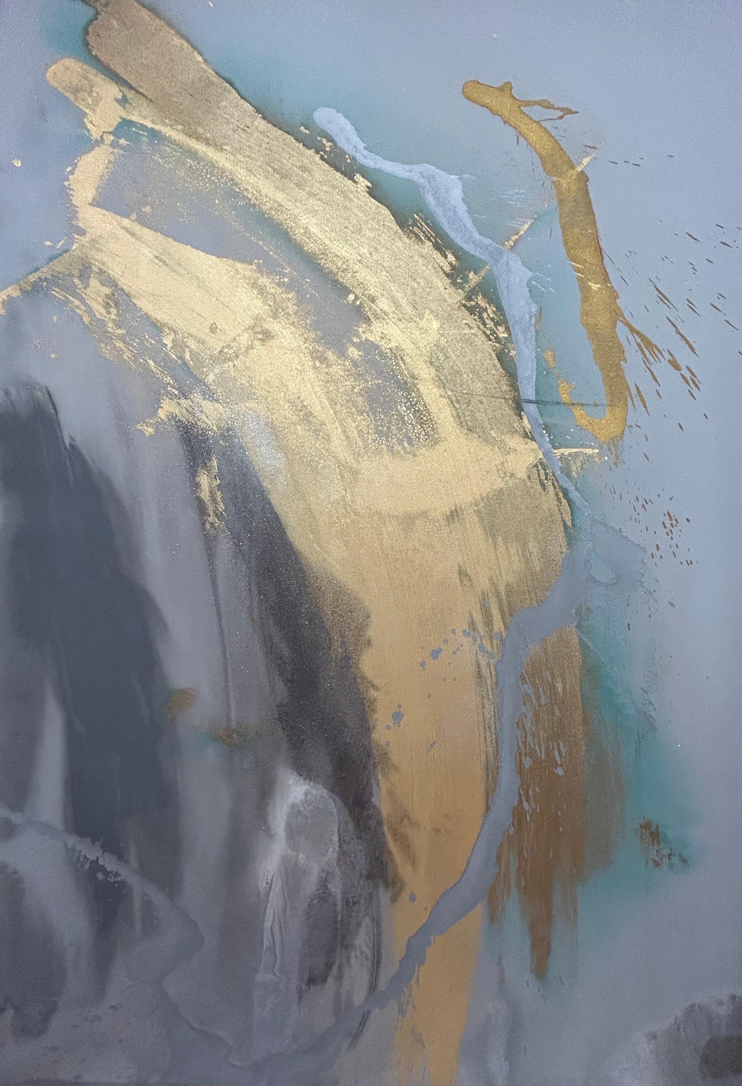 Nancy Pantirer Abstract Painting – Washing Immersing, 2014:Contemporary Abstract Acrylic Painting