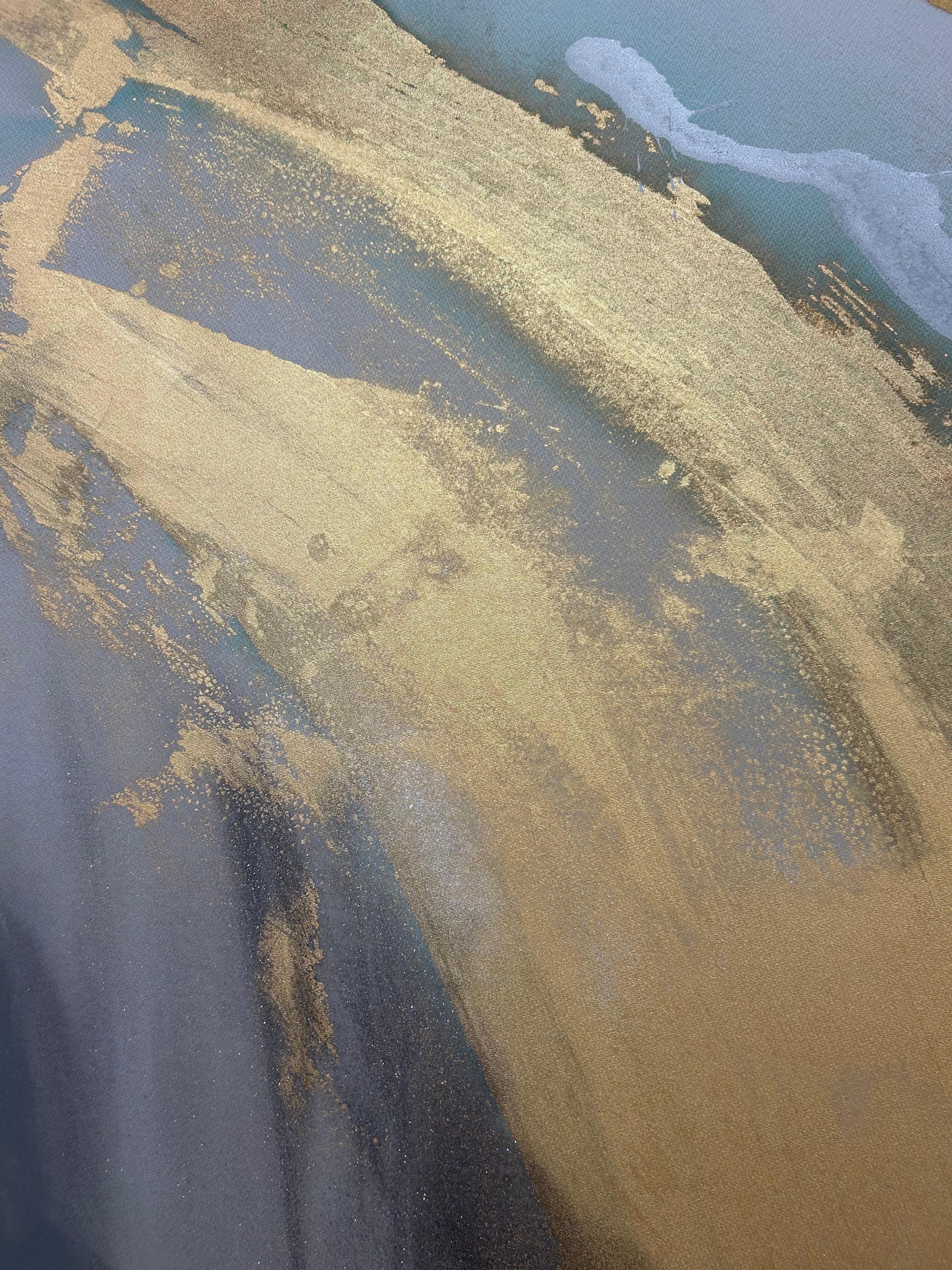 Washing Immersing, 2014:Contemporary Abstract Acrylic Painting (Beige), Abstract Painting, von Nancy Pantirer