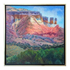 "Red Rock Plateau" Contemporary Naturalistic Mountain Landscape Nature Painting
