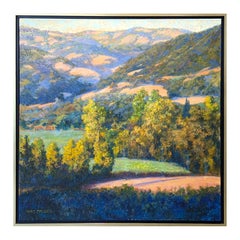 "Sonoma Sunset" Contemporary Naturalistic Mountain Landscape Nature Painting