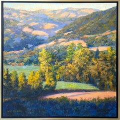 "Sonoma Sunset" Peinture contemporaine naturaliste de paysage de montagne Nature