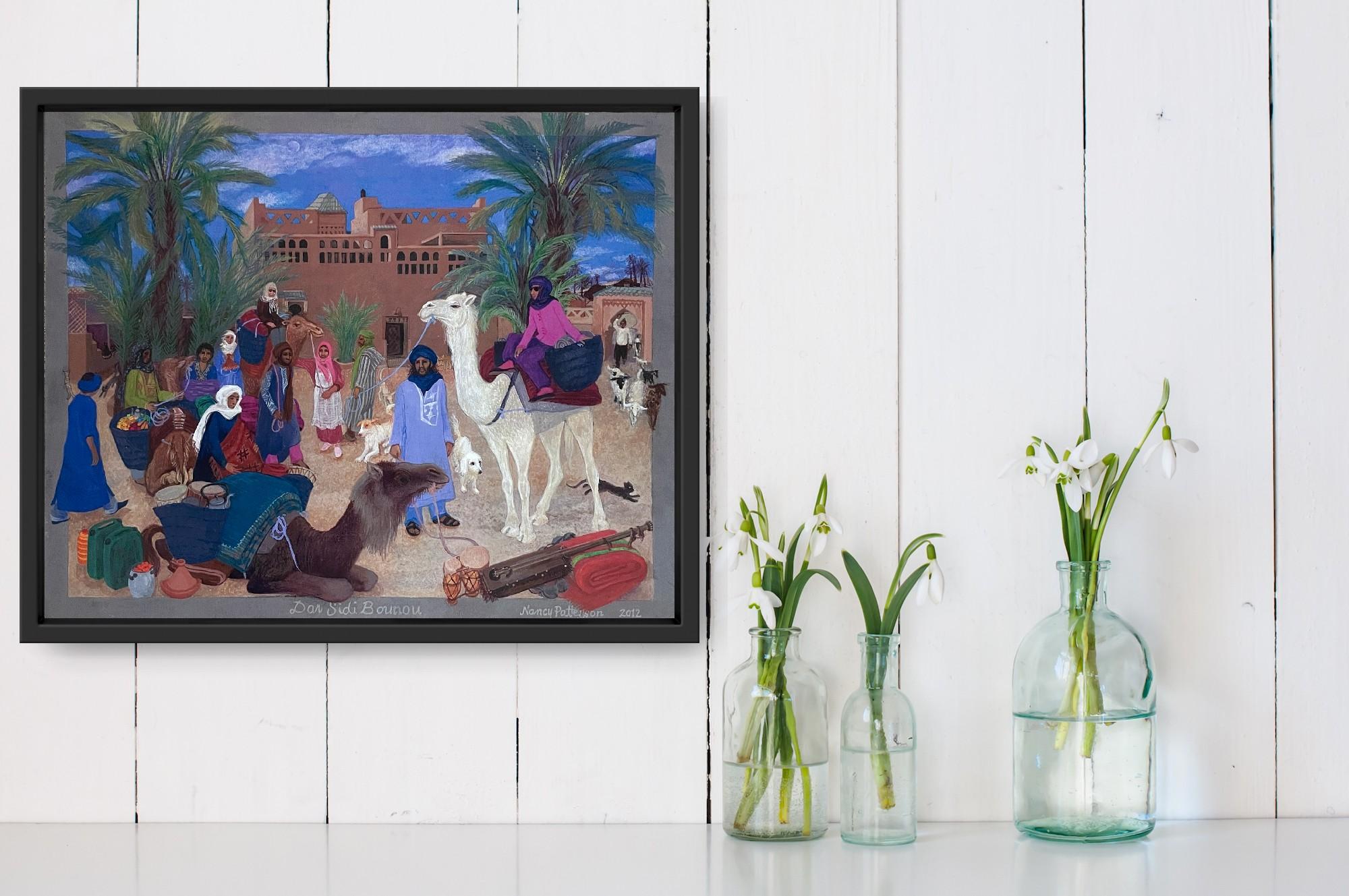 Folk Art Limited Edition Print 1/20 Morocco African Desert Voyage Dogs Camels For Sale 7