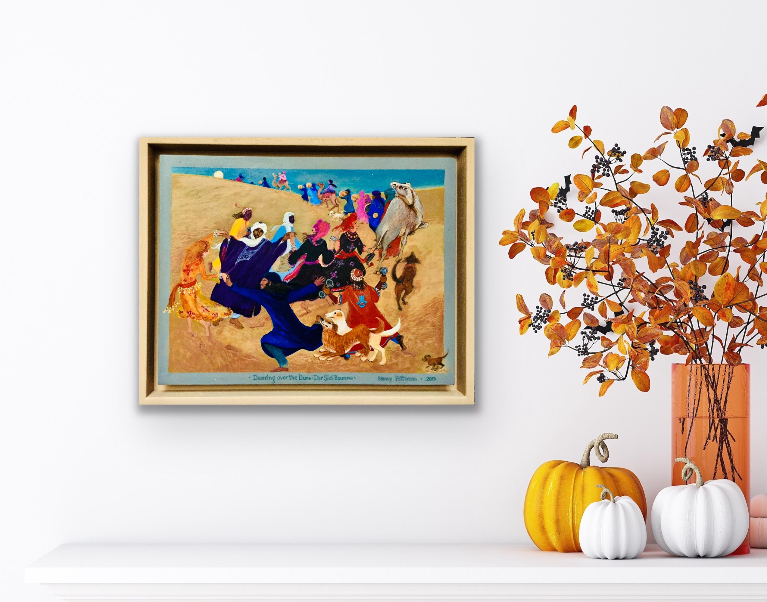 Folk Art Limited Edition Print 2/20  Morocco African Desert Dance Dogs Camels 4