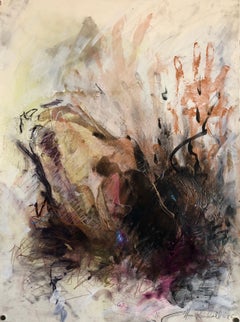 Mixed Media-Gemälde, Minnesota, Frau, Künstlerin, figurativ, abstrakt