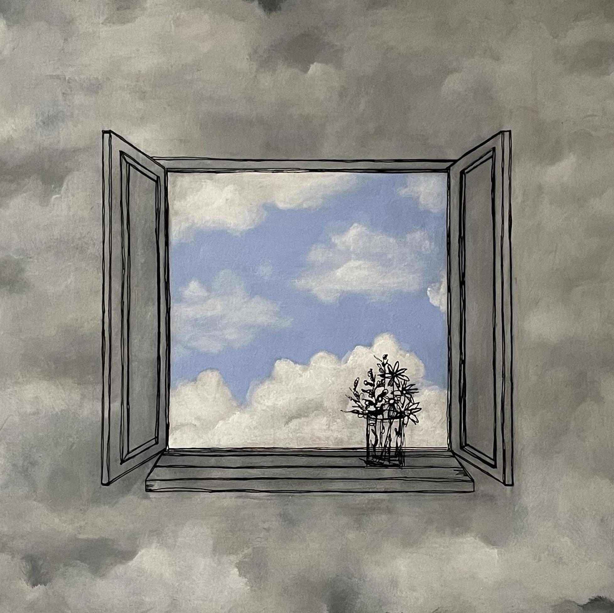 “Ephemeral Window” Mixed media on canvas   20