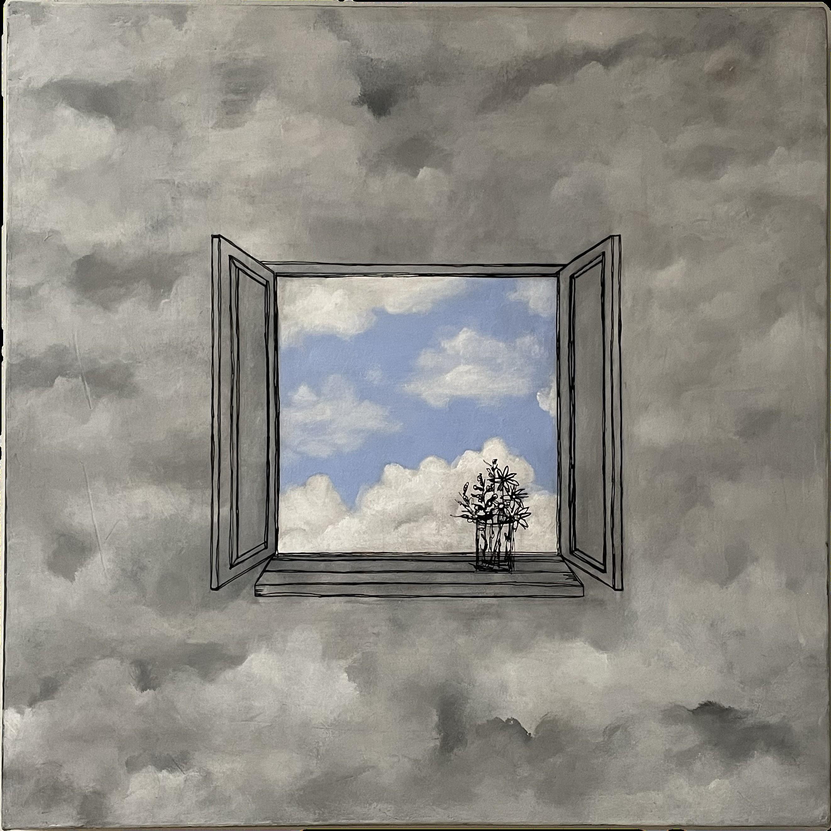 “Ephemeral Window” Mixed media on canvas   20