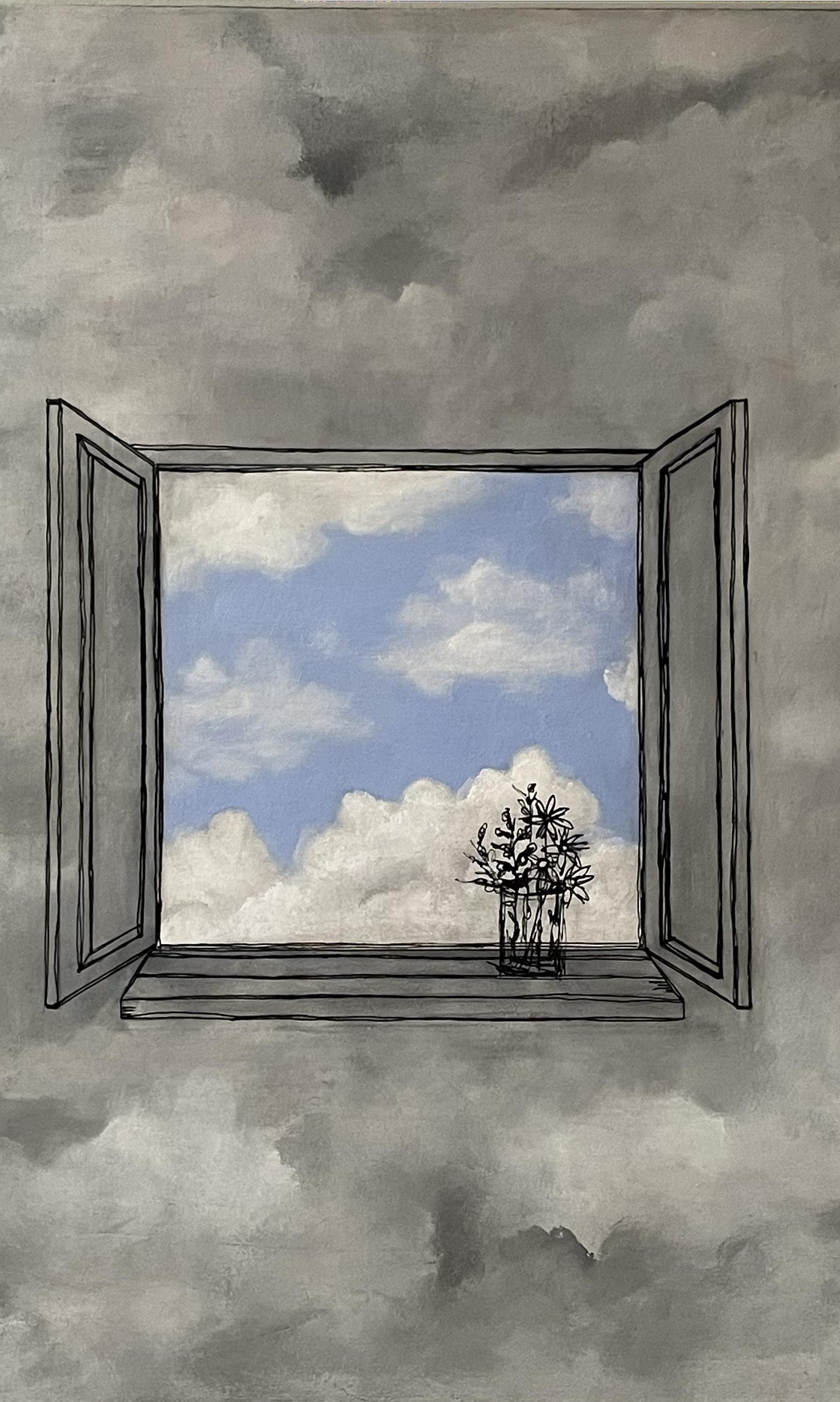 “Ephemeral Window” Mixed media on canvas   20