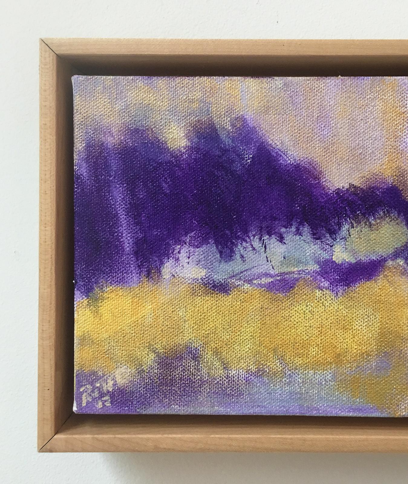 purple and yellow paintings