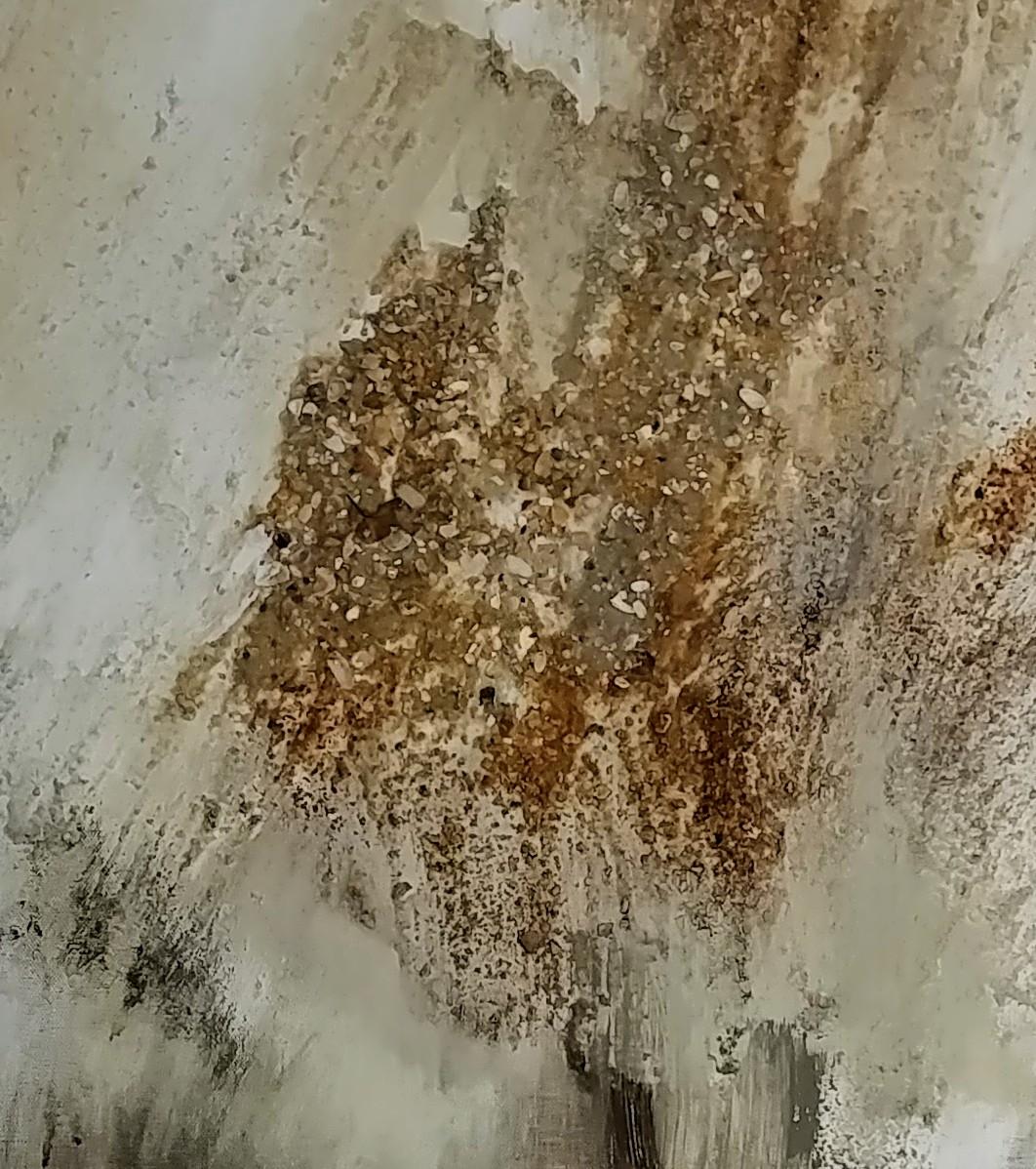 Diptyque noir et or abstrait 48 x 96 supports mixtes en vente 1