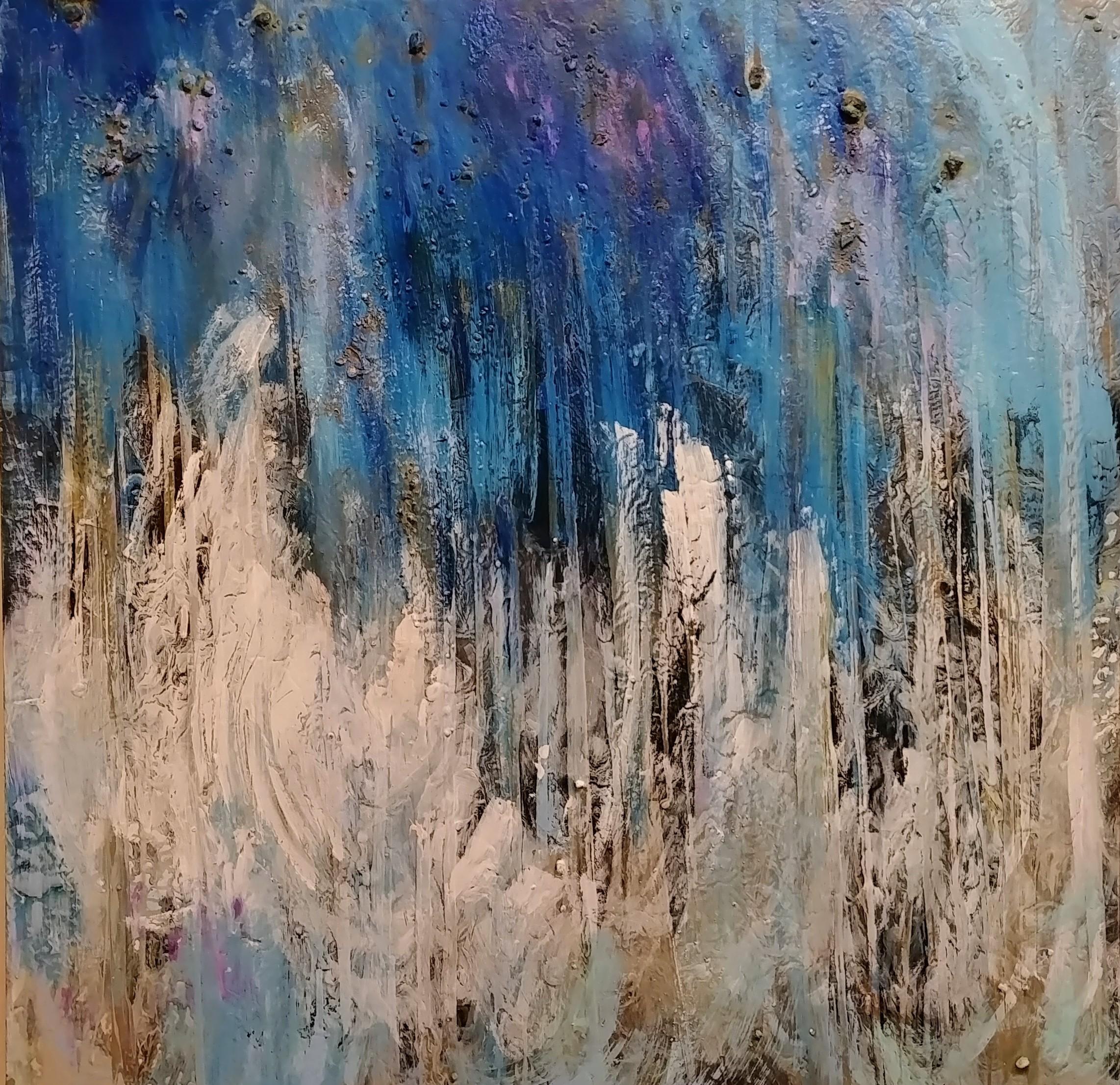 Nancy Seibert Abstract Painting - Ever Upward 48 X 48