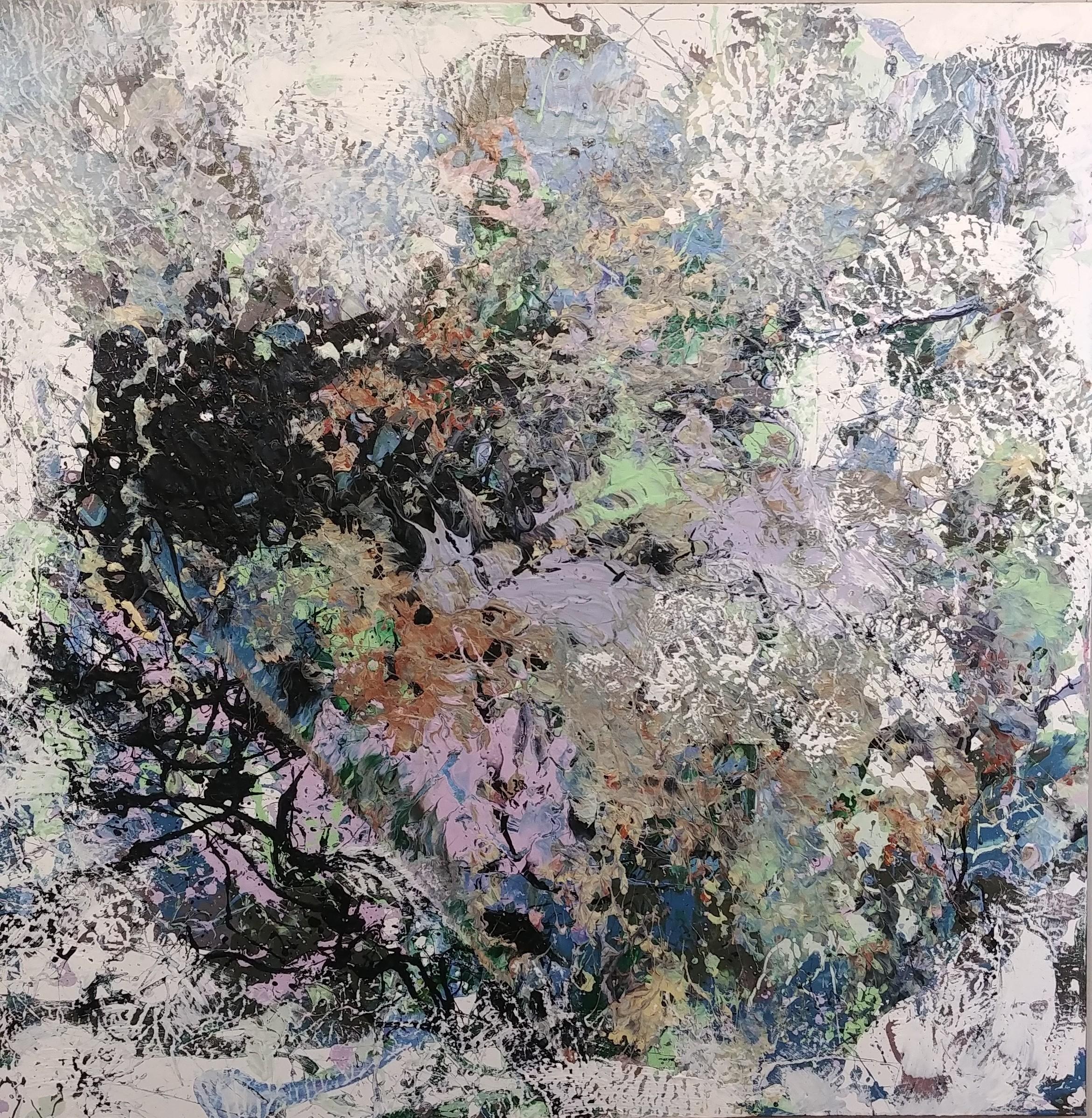 Nancy Seibert Abstract Painting - Onward 48 X 48