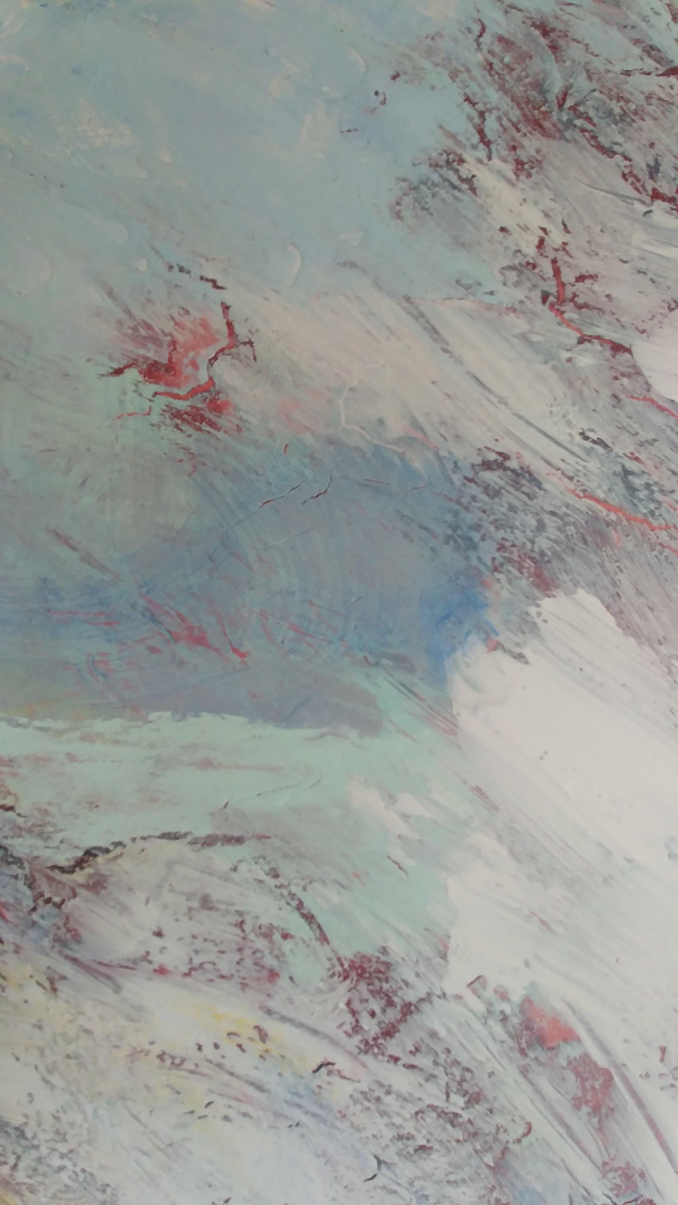 Up & Up and Away 36 X 36 - Abstract Painting Grigio di Nancy Seibert