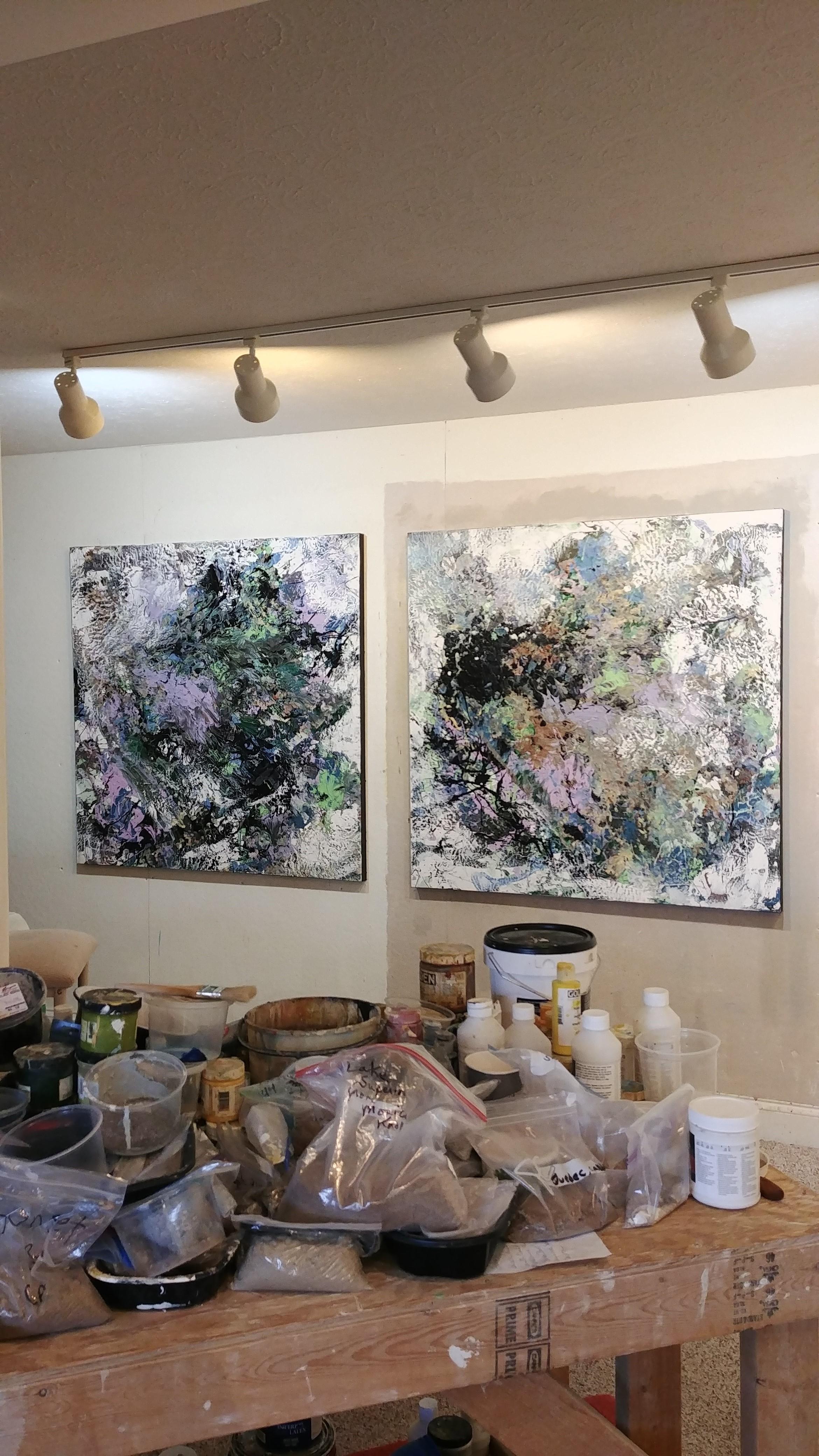 48 x 48 pouces - Expressionnisme abstrait Painting par Nancy Seibert