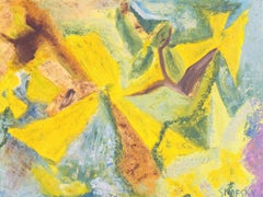 Abstract in Saffron and Jade