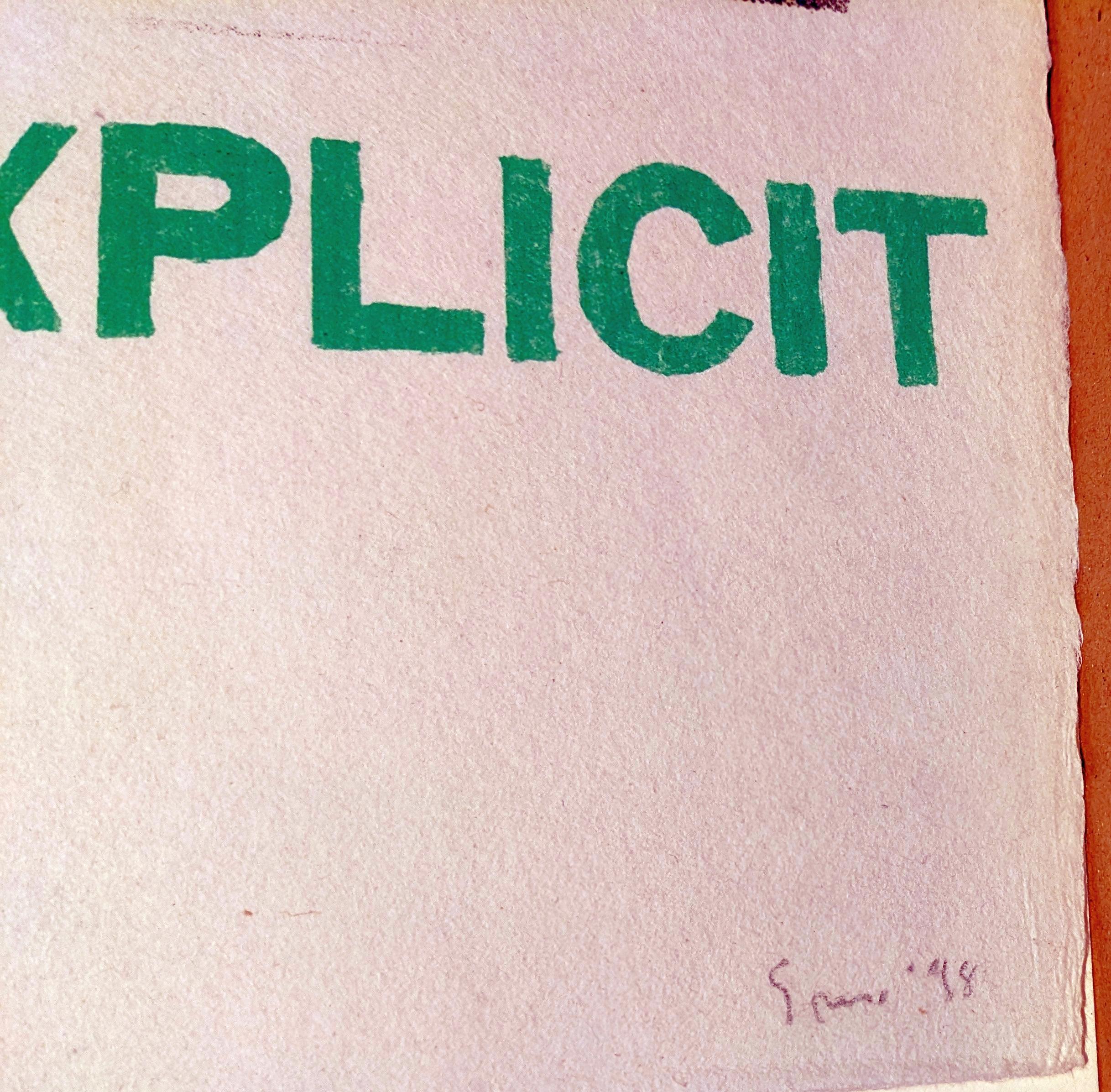 Explicit Explanation - Print by Nancy Spero