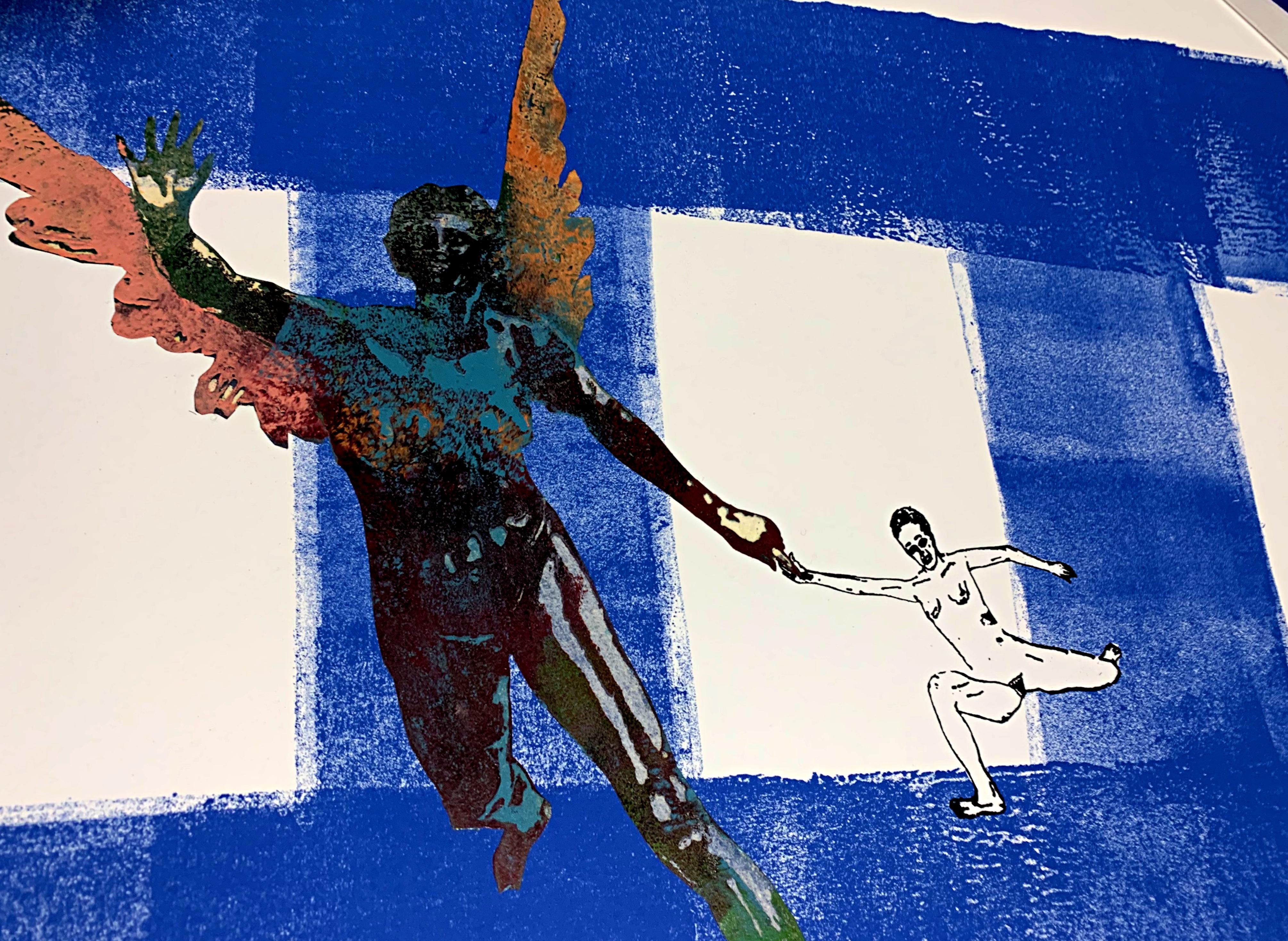 Nancy Spero
Airborne, 1998
Mixed Media: Silkscreen with collage additions on Somerset velvet paper
30 × 22 inches
Edition of 50
Signed, dated and numbered from the limited edition of only 50 on the front
Unframed
Very poignant imagery: an airborne