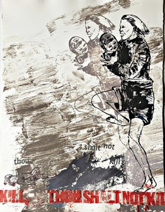 Nancy Spero, No matarás (Sexto mandamiento), litografía firmada/n