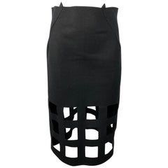 Nancy Stella Soto Black Wool Skirt, Size Medium