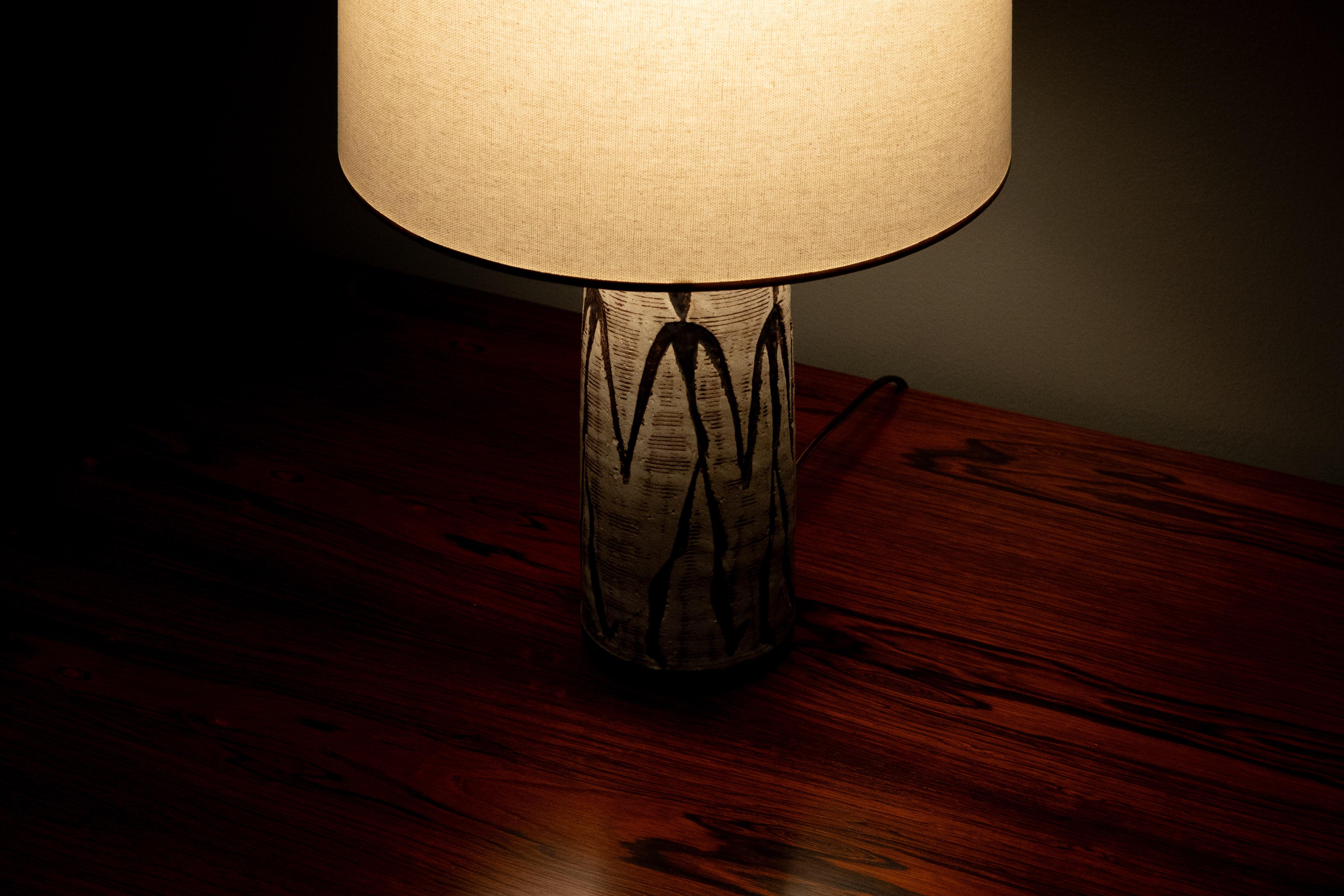 Mid-20th Century Nancy Wickham Ceramic Table Lamp For Sale