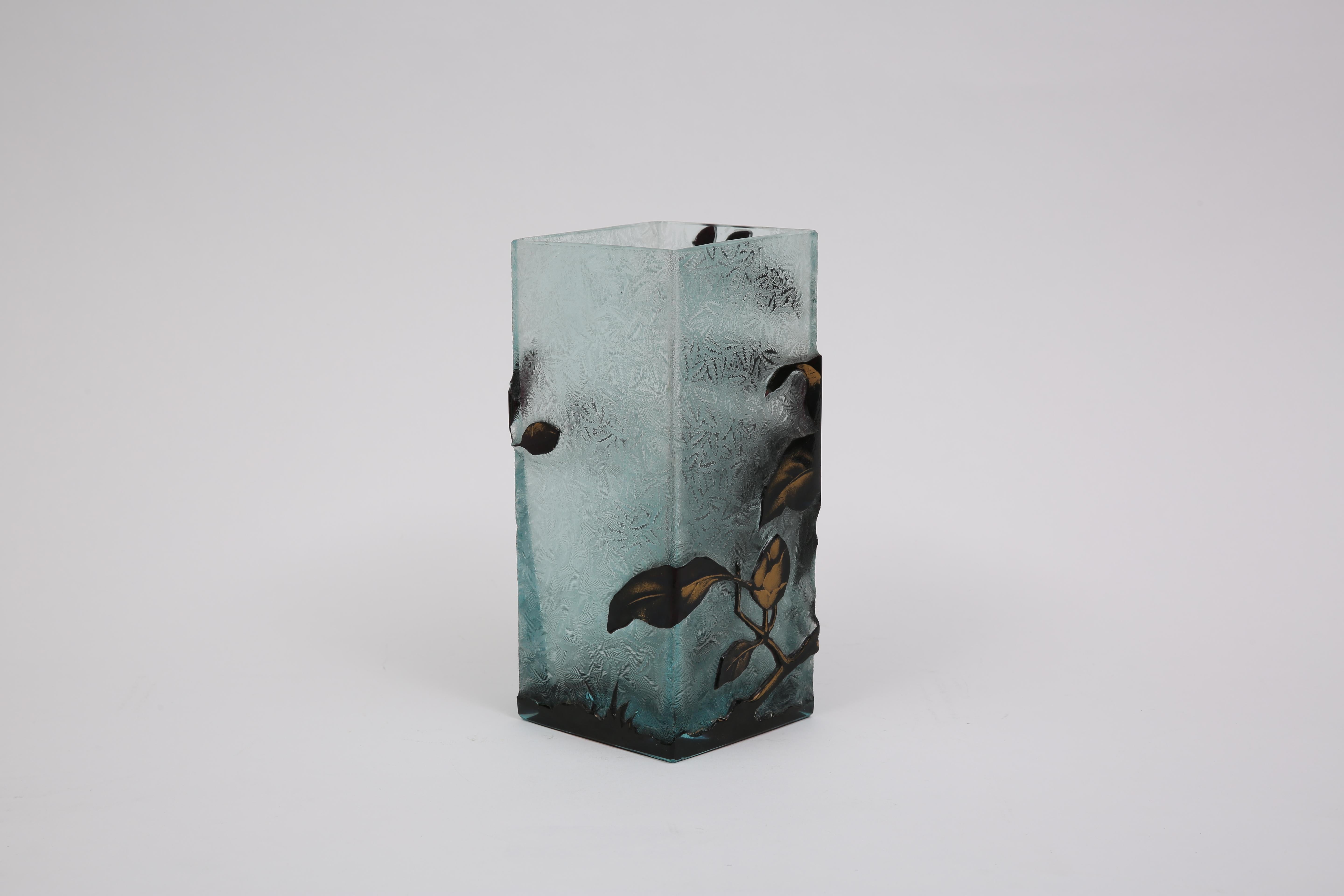 Acid Etched Vase von Nancy's (Art nouveau) im Angebot