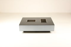 Nanda Vigo attribuited table basse en verre miroir design italien des années 1970