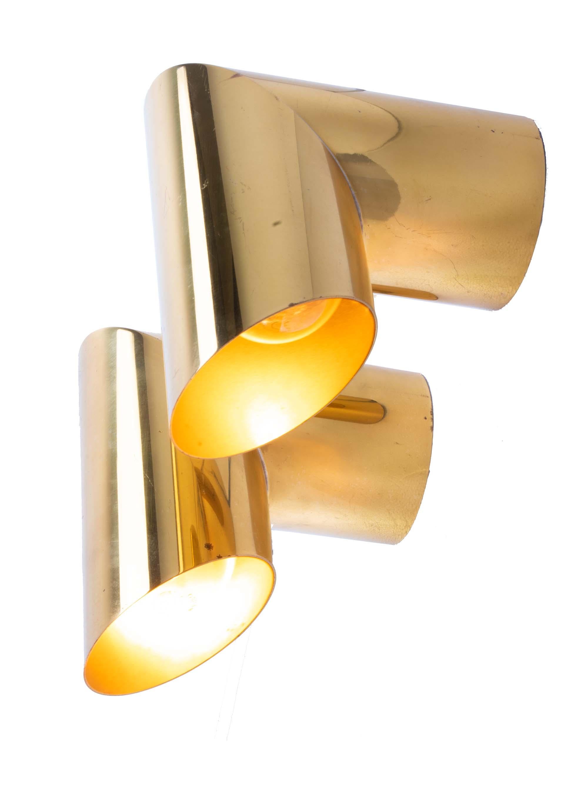 Pair of Nanda Vigo Brass Spotlights for Arredoluce, Italy, 1960s 3