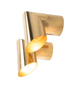 Pair of Nanda Vigo Brass Spotlights for Arredoluce, Italy, 1960s