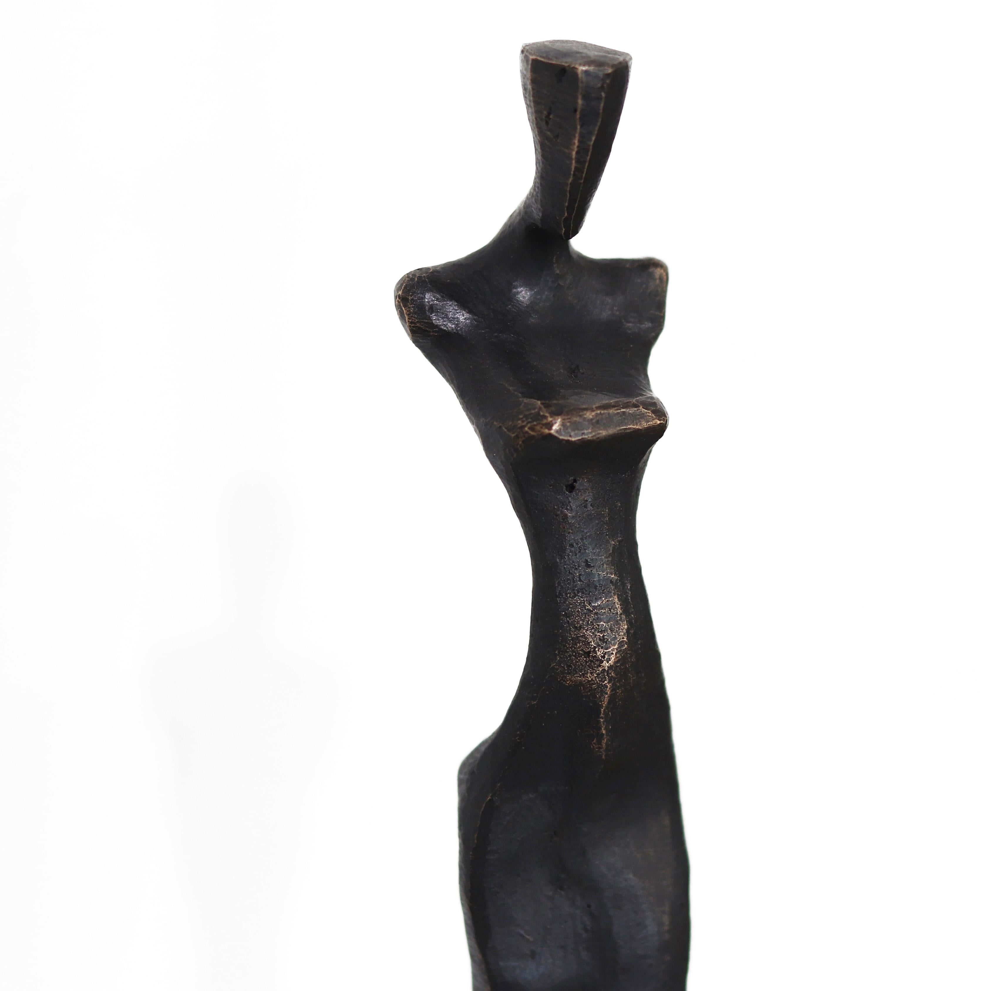 Amanda I  - One-of-a-kind Original Female Abstract Nude Cubism Bronze Sculpture For Sale 4