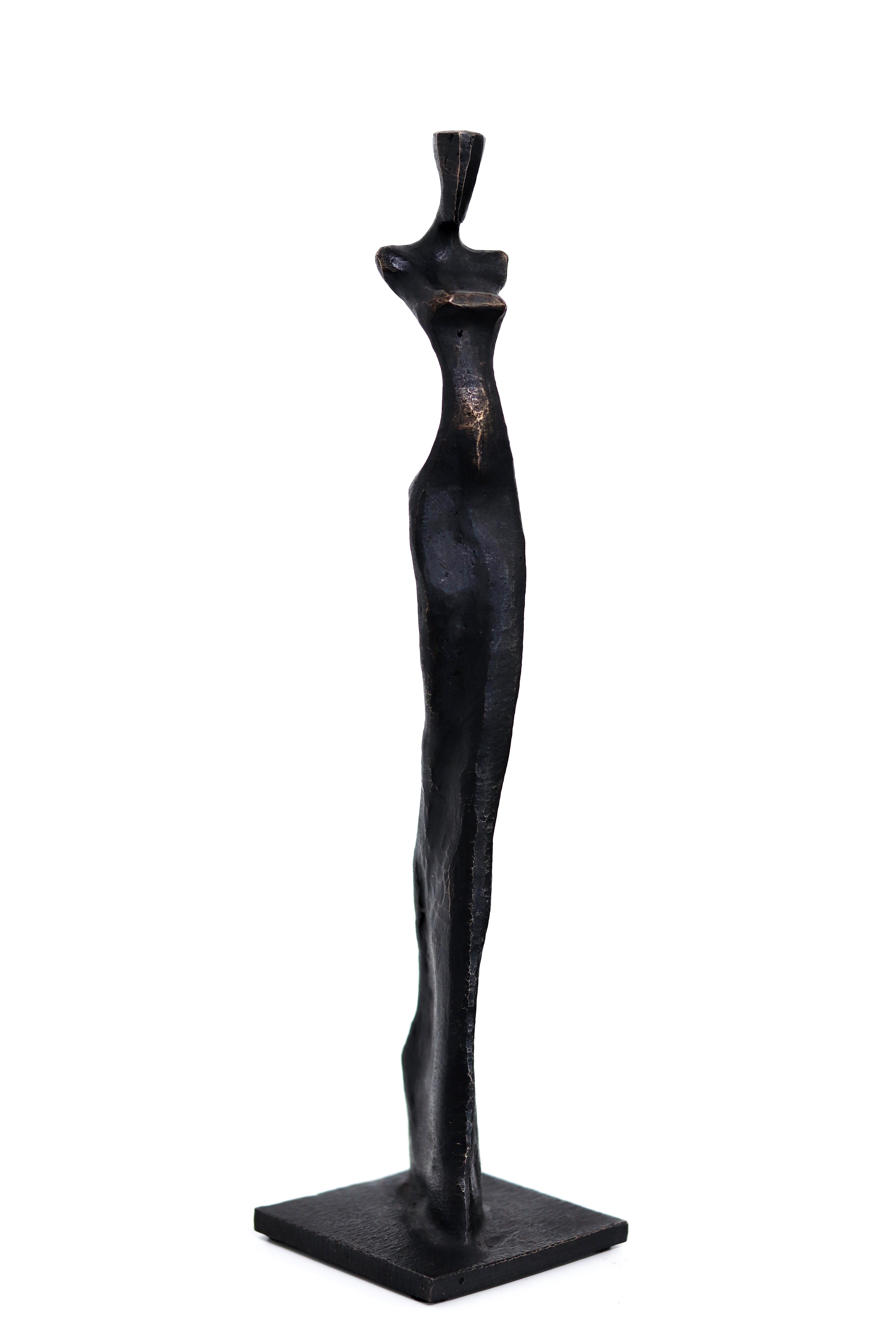 Amanda I  - One-of-a-kind Original Female Abstract Nude Cubism Bronze Sculpture