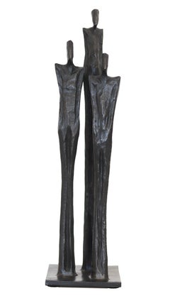 Amici V (13/25)  - Elegant Figurative Bronze Sculpture of Three People