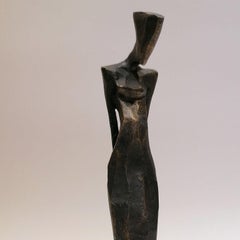 Annalies von Nando Kallweit. Elegante Bronzeskulptur aus Bronze