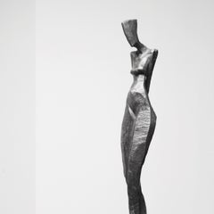 Nelia by Nando Kallweit. Elegant nude bronze figurative sculpture of female form