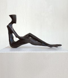 Bonnie. By Nando Kallweit. Elegant bronze figurative sculpture of a male.
