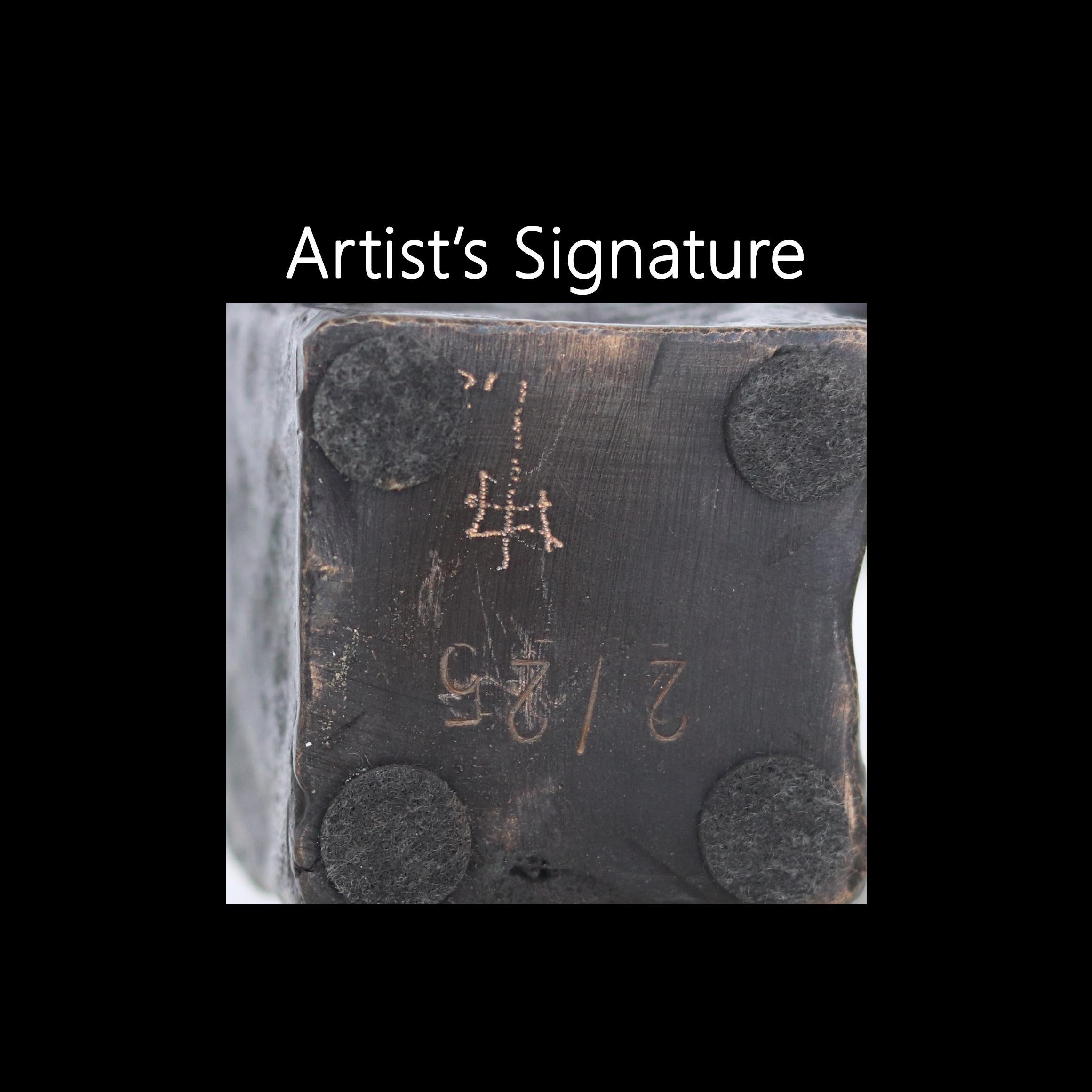 Callindra II - Contemporary Elegant Original Figurative Bronze Sculpture For Sale 7