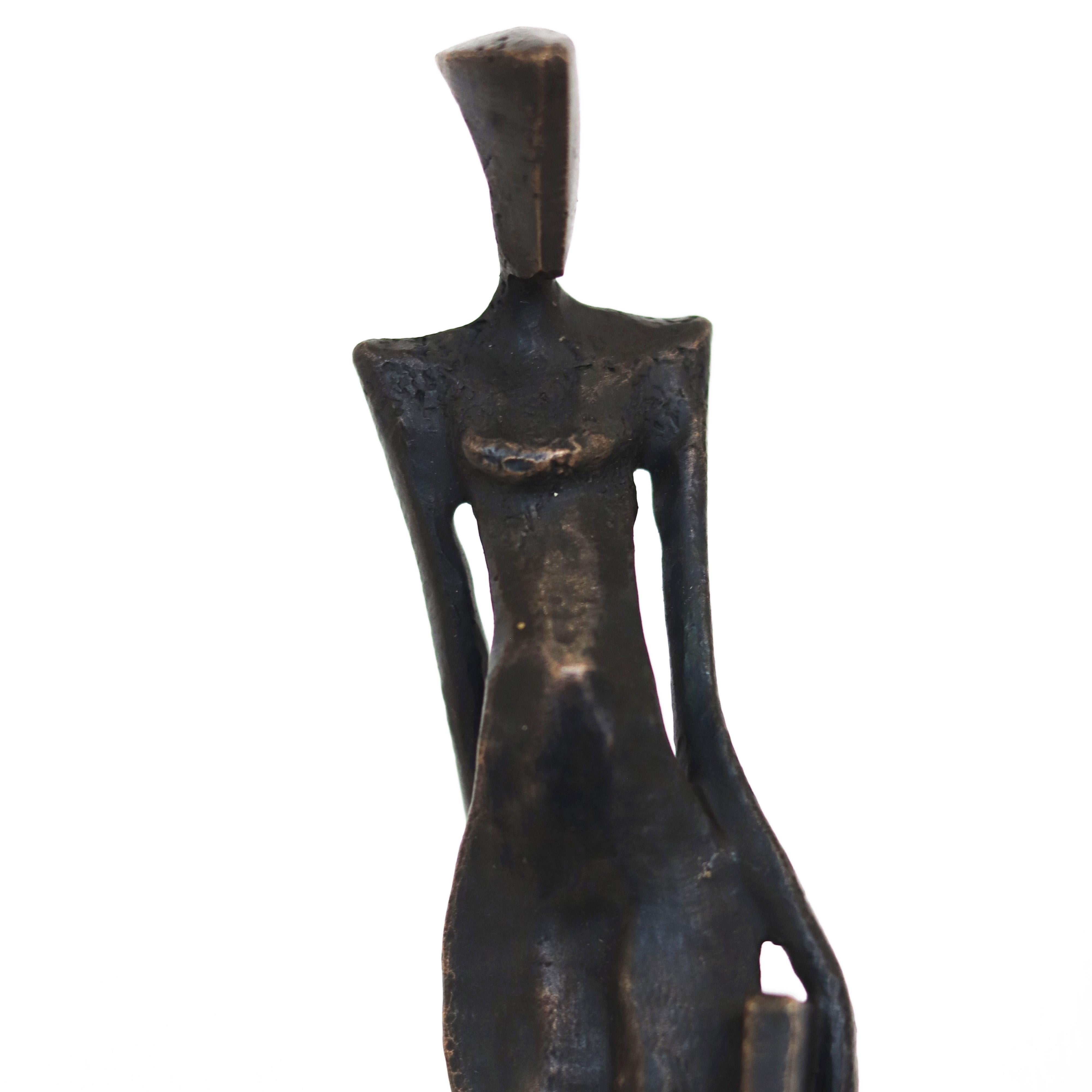 Elsie  (7/25)  -  Einzigartige Bronze-Skulptur (Abstrakt), Sculpture, von Nando Kallweit
