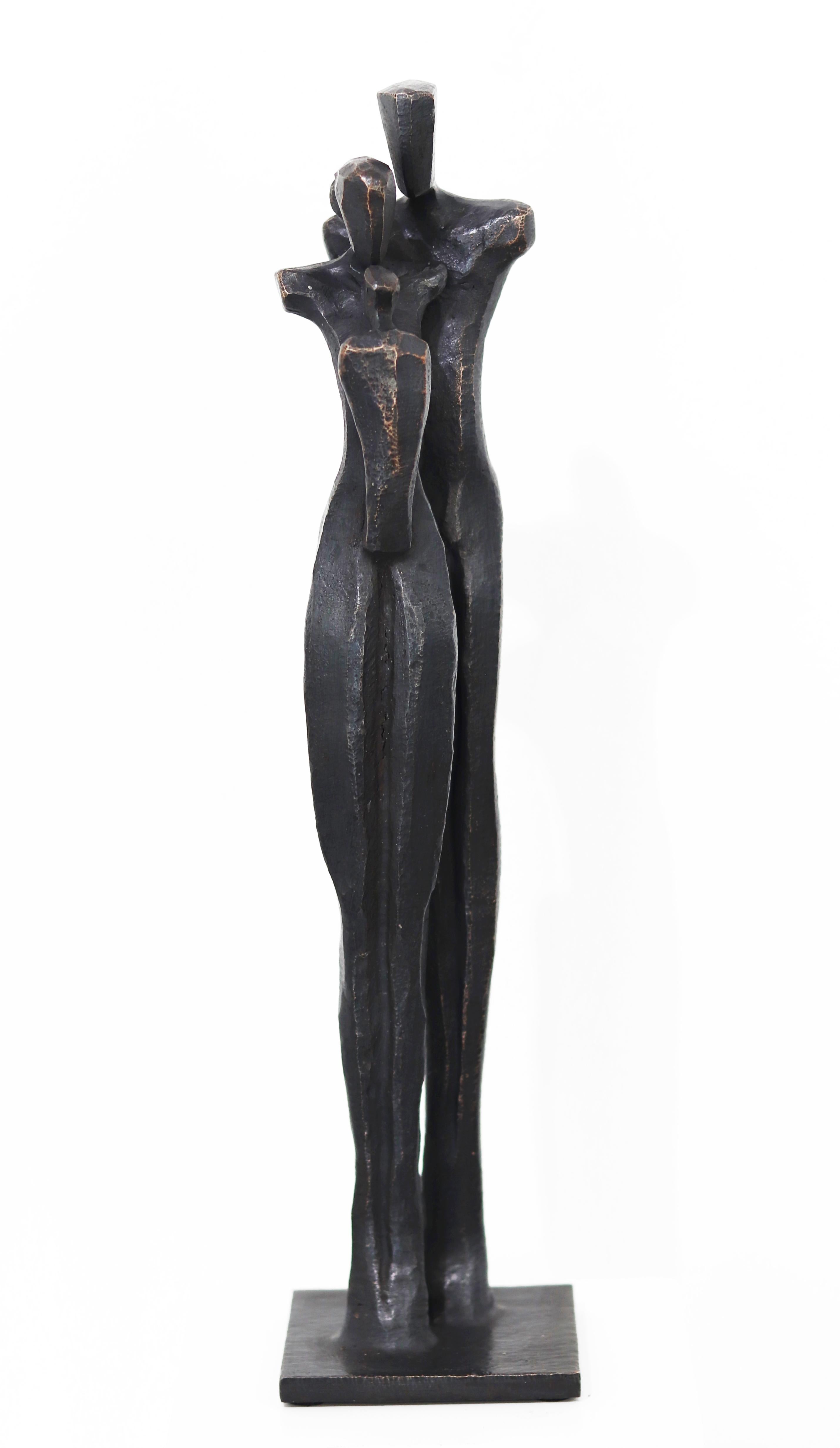 Family IV  - Elegant Figurative Bronze Sculpture of Two People For Sale 2