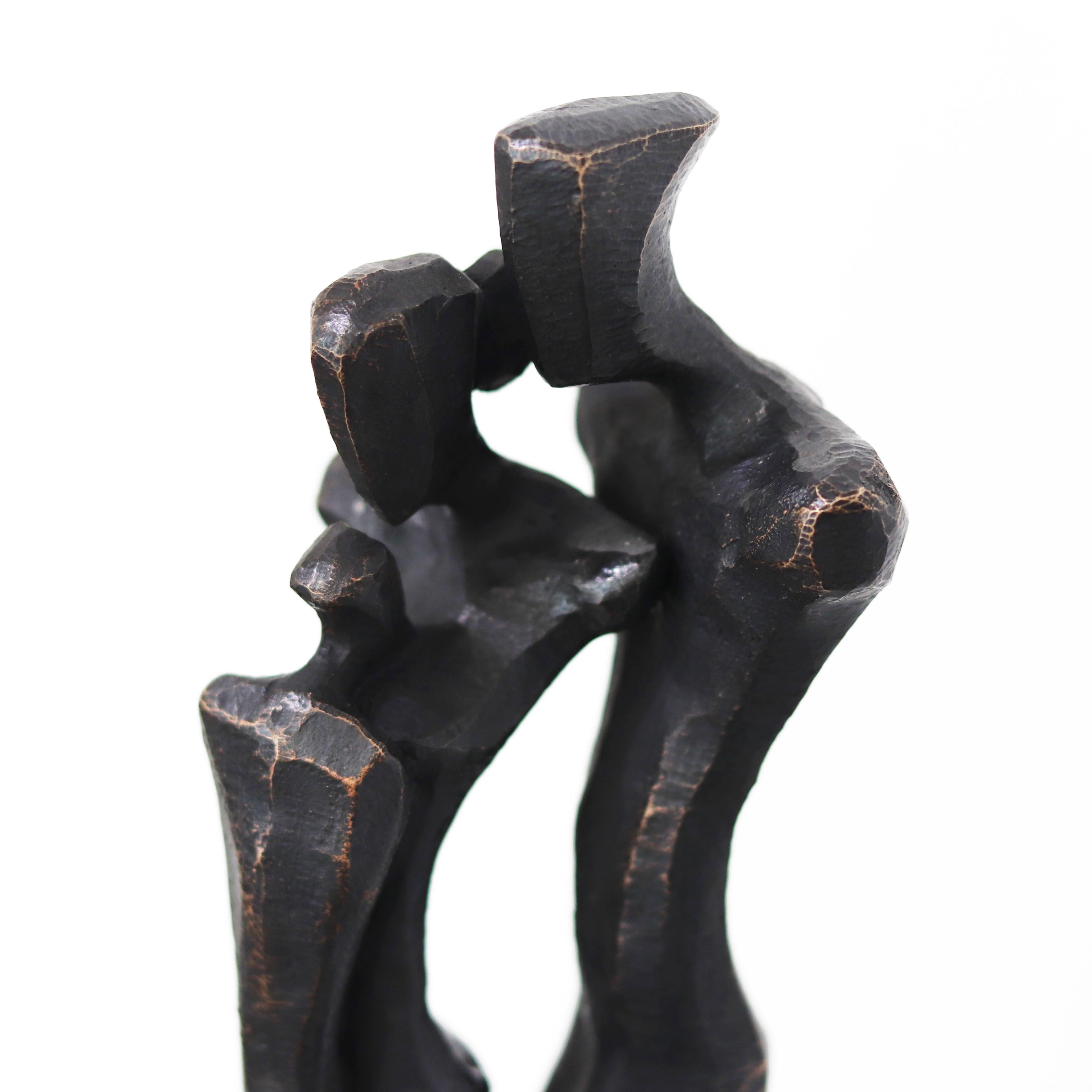 Family IV  - Elegant Figurative Bronze Sculpture of Two People For Sale 3