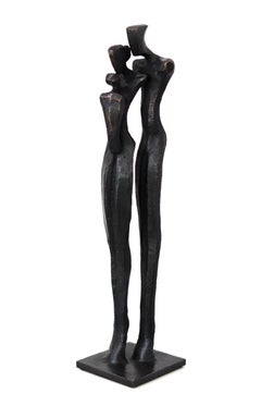 Family IV  - Elegant Figurative Bronze Sculpture of Two People