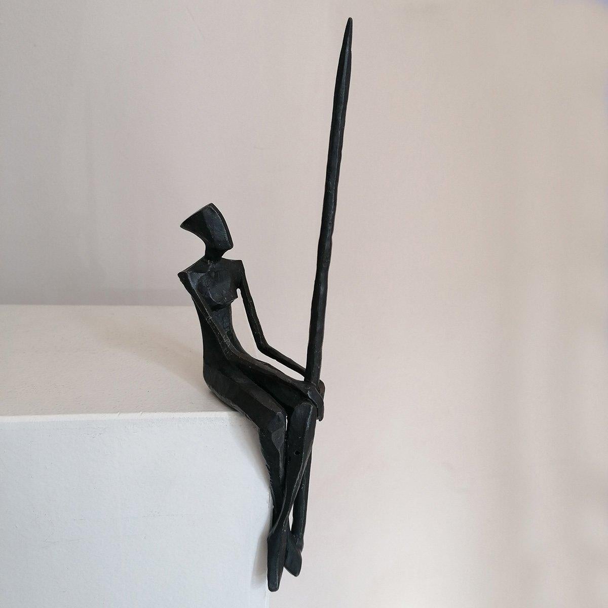 Nando Kallweit Floss bronze sculpture, edition of 25

Dimensions: 23cm tall figure including spear
Serial Unique