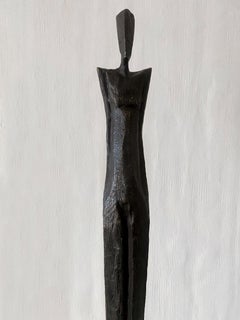 George III by Nando Kallweit. Tall, elegant bronze sculpture of human figure.