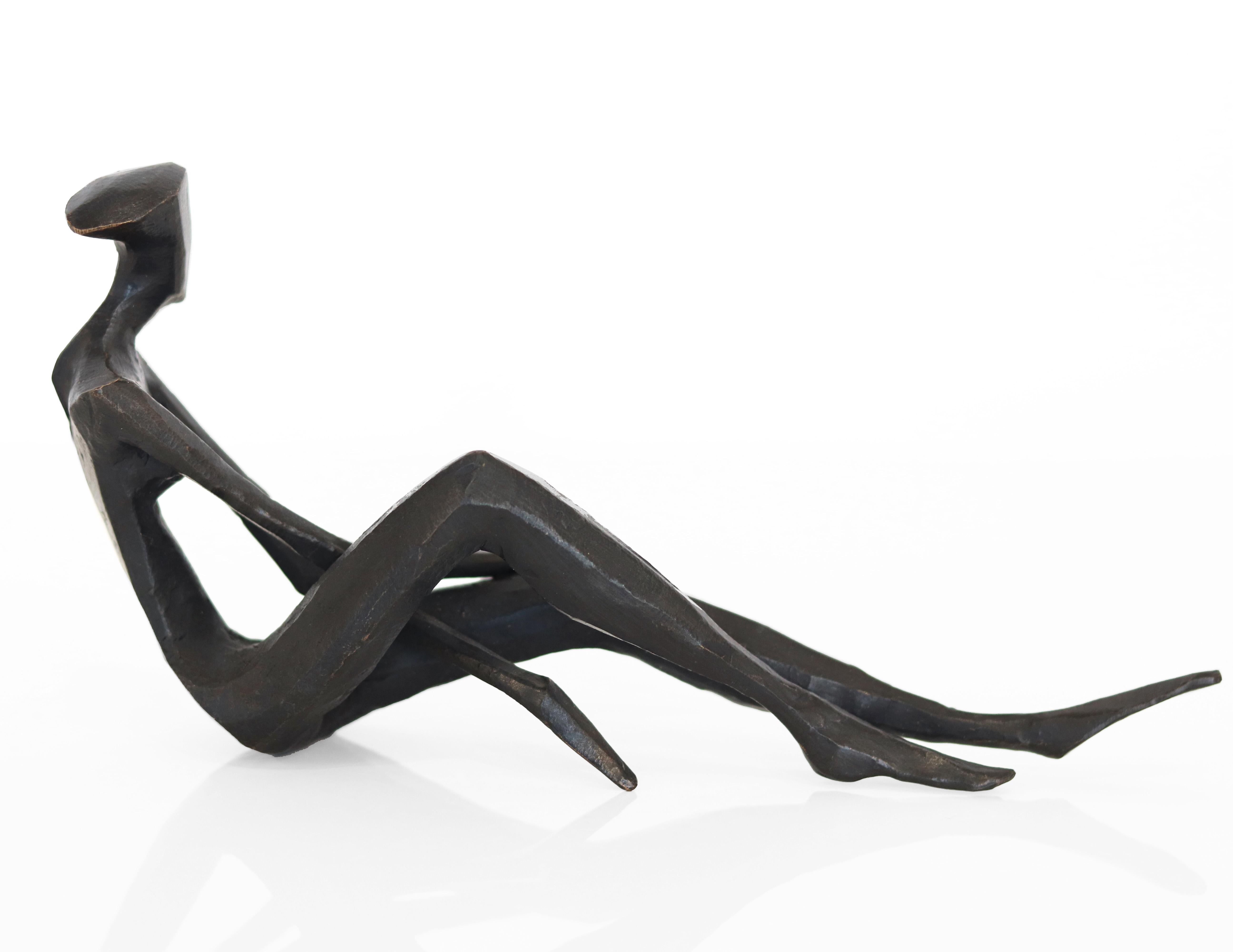 Josie - Elegant Original Figurative Bronze Sculpture For Sale 2