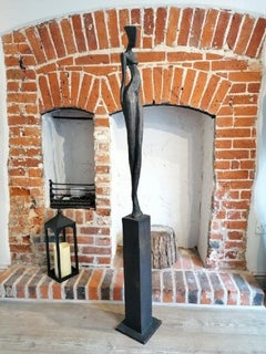 Melisandre by Nando Kallweit 166cm tall Elegant bronze sculpture of human figure