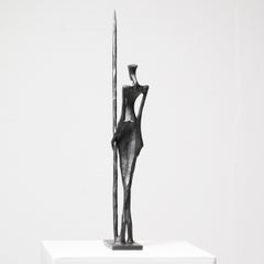 Artemis II by Nando Kallweit. Elegant female nude figurative sculptured warrior