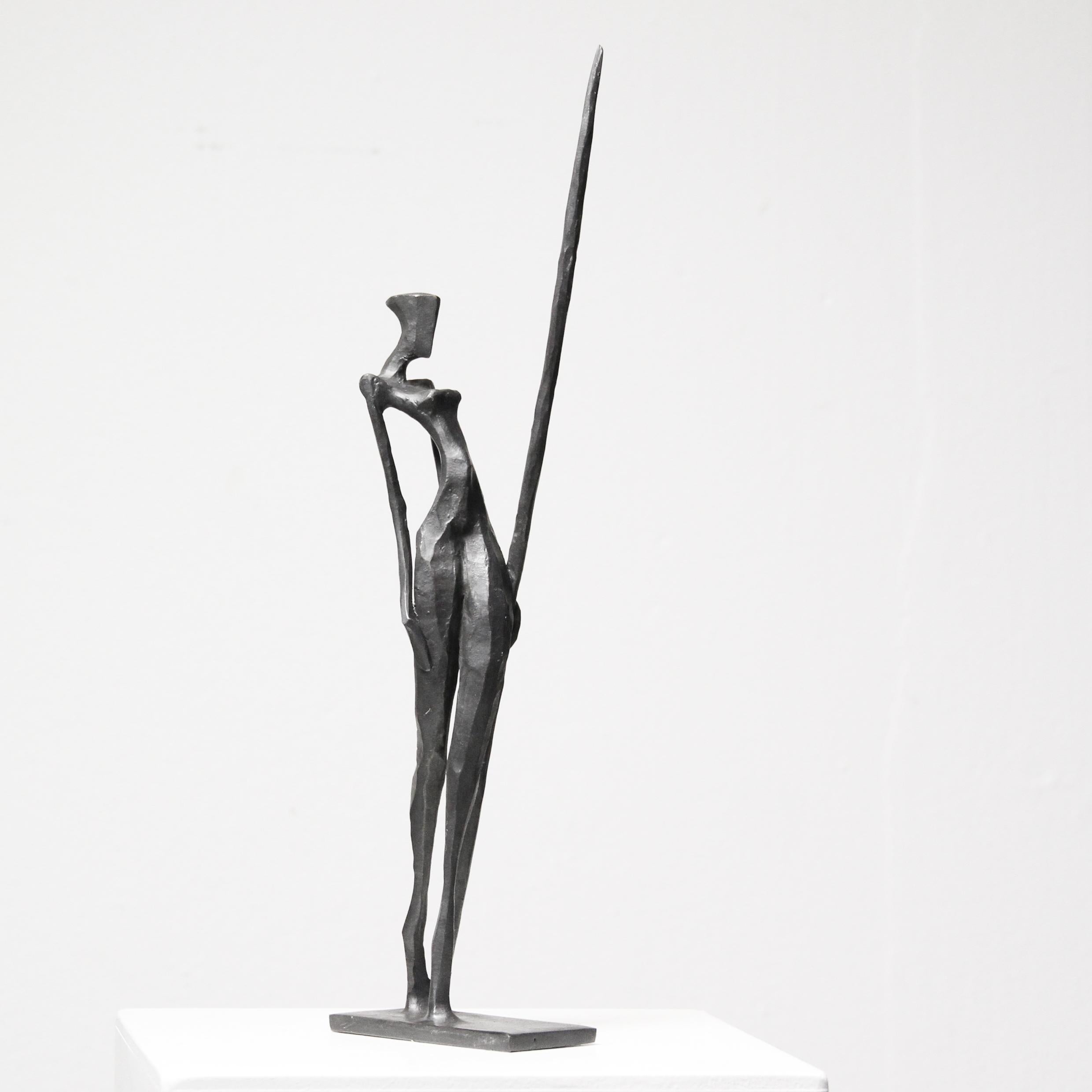 Artemis II by Nando Kallweit. Elegant female nude figurative sculptured warrior For Sale 1