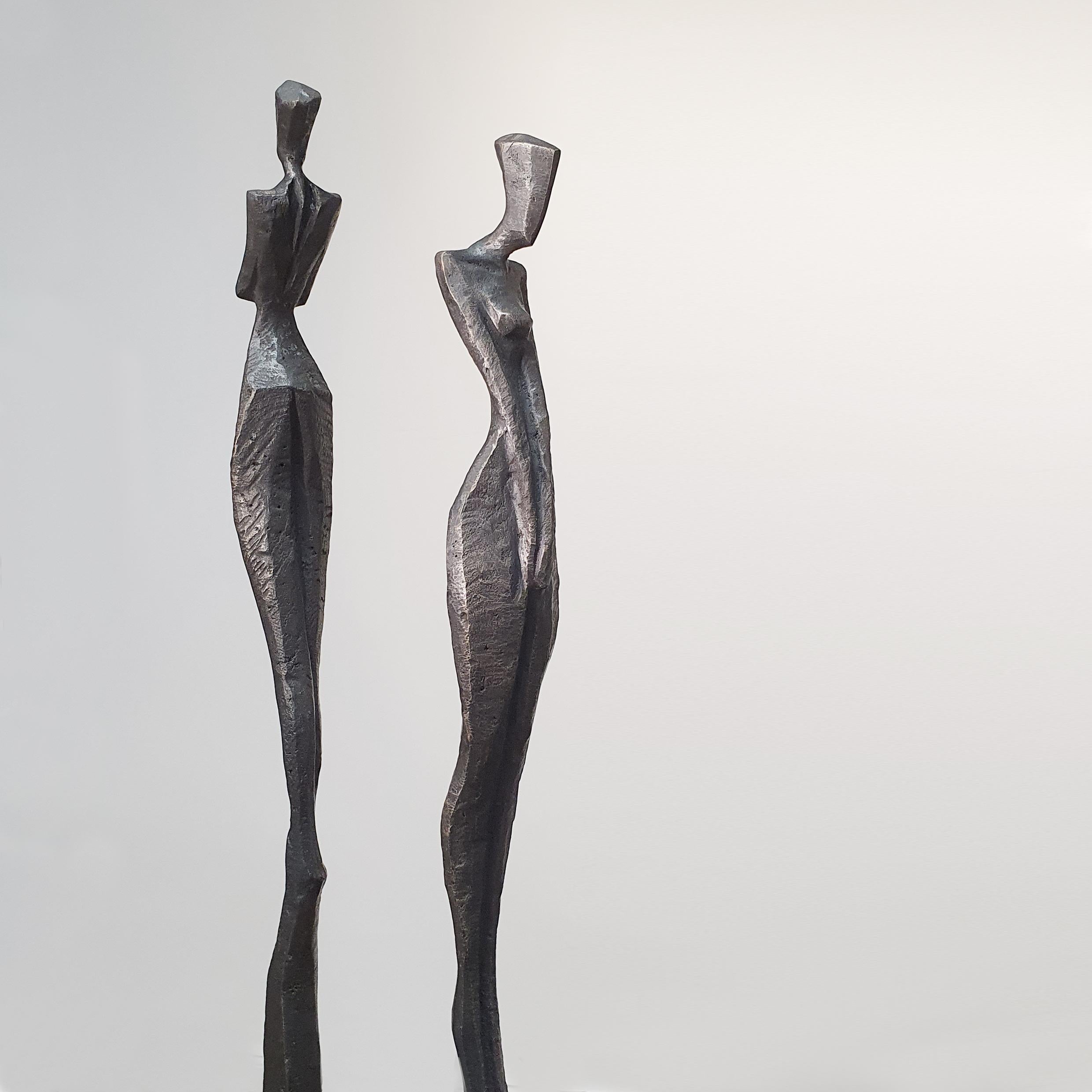 Rosalie III by Nando Kallweit. Tall, elegant bronze sculpture of human figure. For Sale 2