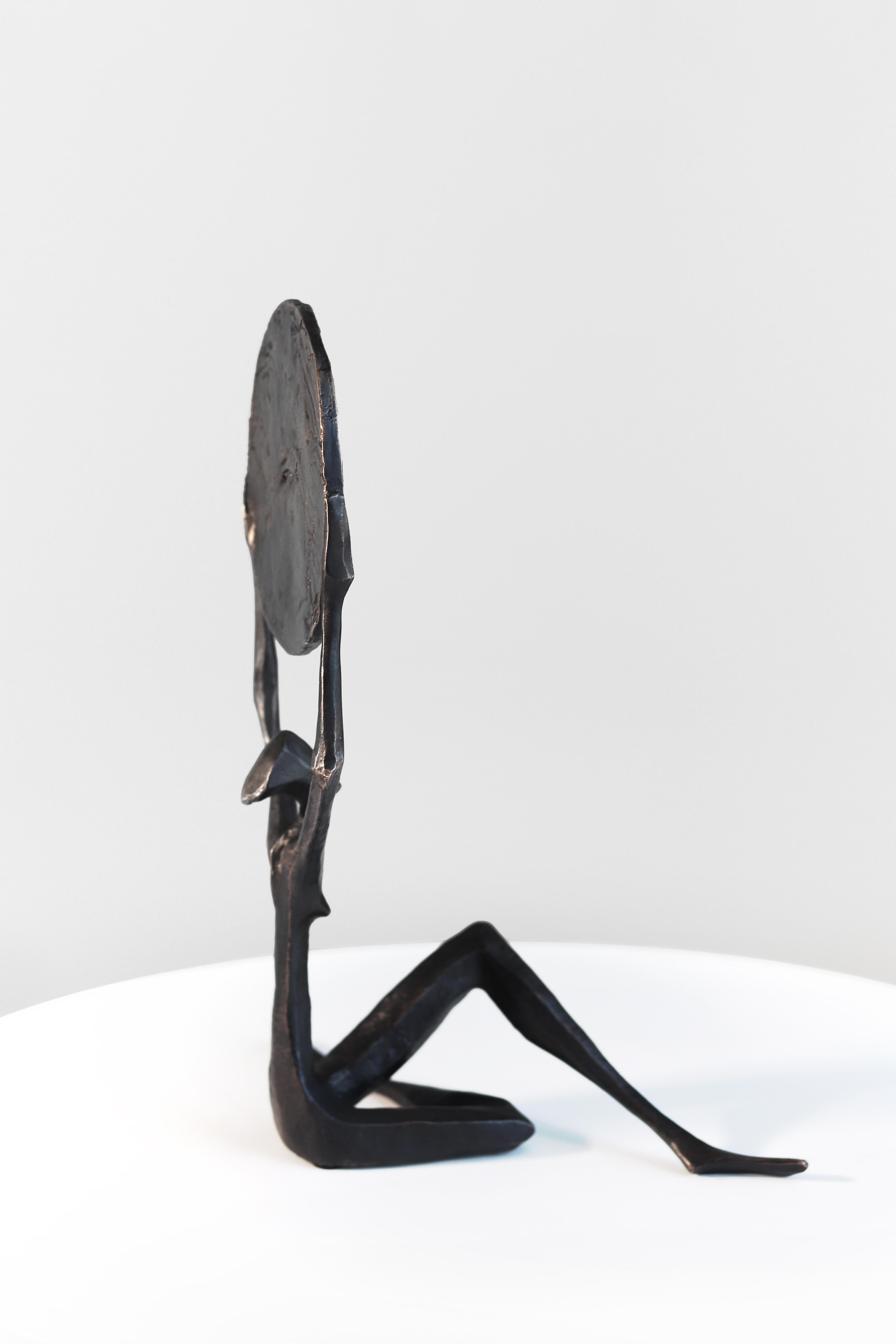 Selene VII (4/25) -  Figurative Abstract Bronze Sculpture for Shelf or Table For Sale 6