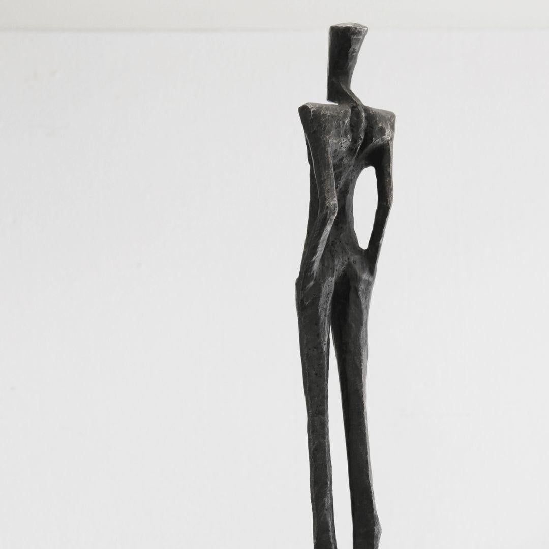 The Guardian by Nando Kallweit 167cm Elegant bronze sculpture of human figure For Sale 1